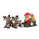 2009 Dam Santa Sleigh Kane No. 2409 & 2 Reindeer Rensdyr No. 2410 Troll Doll