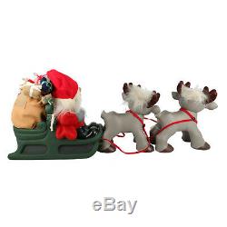 2009 DAM Santa sleigh Kane no. 2409 & 2 Reindeer Rensdyr no. 2410 troll doll