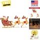 2.5d Santa Sleigh Ride With Reindeer Iron Outdoor Christmas Decoration, 220 W