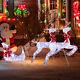 2-piece Lighted Reindeer & Santa's Sleigh Festive Christmas Decoration For Patio