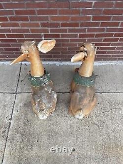 2 Vintage 1960's Poloron Christmas Fawn/Baby Deer Reindeer Lighted Blow Mold