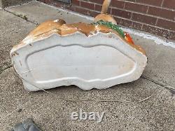 2 Vintage 1960's Poloron Christmas Fawn/Baby Deer Reindeer Lighted Blow Mold