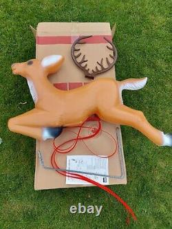 2x Reindeer Blow mold TPI Christmas Light for Santa sleigh decoration blowmold