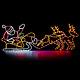 315l Led Long Lighted Santa Claus Sleigh And Reindeer Lights, Colorful Neon Ligh