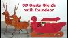 3d Cardboard Santa Sleigh And Reindeer Diy Christmas Decoration Ideas Christmas Cardboard Crafts