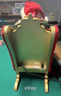 41 Holiday Living Animated Reindeer & Santa On Sleigh Lamp Christmas Tested
