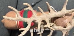 41 Holiday Living Animated Reindeer & Santa On Sleigh Lamp Christmas Tested