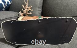 41 Holiday Living Animated Reindeer & Santa On Sleigh Lamp Christmas Tested