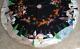 47 Hand Made Wool Santa Sleigh Reindeer Snow Village Christmas Tree Skirt