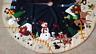 47 Handmade Embroidered Wool Santa Sleigh Reindeer Snowman Christmas Tree Skirt