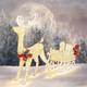 4ft Lighted Christmas Reindeer & Sleigh Set With 205 Led Lights For Outdoors