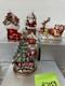 4 Blown Glass Santa Nutcracker Sleigh Reindeer Large Ornaments Valerie Parr Hill