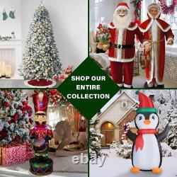 4-Ft. Inflatable Christmas Santa Claus in Sleigh with Reindeer and LED Ligh