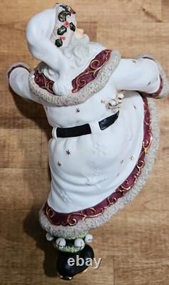 4 Pc Porcelain Christmas Ensemble Santa, Sleigh, Two Reindeers Read