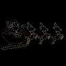 50 In. Pro-line Led Wire Decor Santa Sleigh And Reindeer