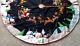 59.5 60 Hand Made Wool Christmas Tree Skirt Santa Sleigh Reindeer Scene