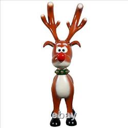 59 Rudolph the Red Nosed Reindeer Santa Sleigh Team Leader Christmas Statue