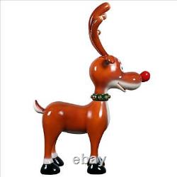 59 Rudolph the Red Nosed Reindeer Santa Sleigh Team Leader Christmas Statue