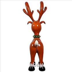 59 Rudolph the Red Nosed Reindeer Santa Sleigh Team Leader Christmas Statue