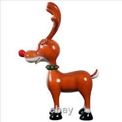 59 Rudolph the Red Nosed Reindeer Santa Sleigh Team Leader Christmas Statue