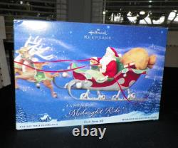 5 Box Set Hallmark Keepsake Ornaments Midnight Ride Santa & 8 Reindeer Nib