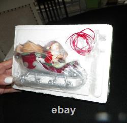 5 Box Set Hallmark Keepsake Ornaments Midnight Ride Santa & 8 Reindeer Nib