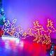 6ft Led Santa Claus Sleigh & Reindeer Lights Animated Christmas Decoration