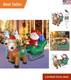 6.7 Ft Inflatable Santa Claus Sleigh With Reindeers Eye-catching Led Christ