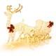6' Christmas Lighted Reindeer & Santa's Sleigh With 4 Stakes & 215 Led Lights