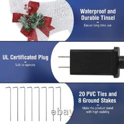 6 FT Christmas Lighted Reindeer & Santa'S Sleigh, Xmas Lighted Outdoor Yard Deco