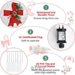 6 FT Christmas Lighted Reindeer & Santa'S Sleigh, Xmas Lighted Outdoor Yard Deco