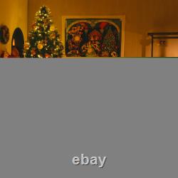 6 FT Christmas Lighted Reindeer & Santa's Sleigh With 215 LED Lights & 4 Stakes