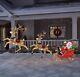 6 Ft Led Santa's Sleigh Reindeer Holiday Yard Decoration Home Accents Holiday