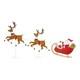 6 Ft. Yuletide Lane Led Santa's Sleigh With Reindeer Holiday Yard Decoration Y40