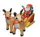 6' Inflatable Lighted Santa's Sleigh With Reindeer (as)