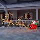 6' Pre-lit Santa's Sleigh Reindeer Christmas Outdoor Led Holiday Yard Decoration