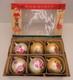 6 Vtg Fantasia Poland Jumbo Glass Christmas Tree Ornaments Santa Reindeer Sleigh