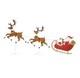 6 Ft. Yuletide Lane Led Santa's Sleigh With Reindeer Holiday Yard Decoration Y40