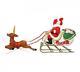 72 Santa Sleigh And Reindeer Blow Mold Figure Vintage Christmas Holiday Outdoor