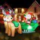 7ft Inflatable Led Santa Claus Reindeers With Sleigh Christmas Yard Decoration