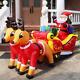 7.2 Ft Inflatable Led Santa Sleigh With Reindeers & Gift Boxes For Outdoor Decor