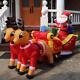 7.2ft Long Christmas Inflatable Santa On Red Sleigh Led Lighted Blow-up Yard Dec