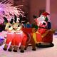 7' Santa Sleigh With Reindeer Christmas Yard Inflatable Lighted Yard Decoration