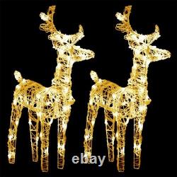 7pcs LED Lighted Christmas Deers and Santa Sleigh, Standing Light Up Reindeers 7pcs LED Lighted Christmas Deers and Santa Sleigh, Standing Light Up Reindeers