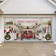 7x16 Ft Santa's Reindeer Barn Garage Mural Double Car Christmas Decor
