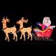 87 Pre-lit Santa Reindeer Sleigh Display Outdoor Lighted Christmas Yard Decor