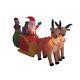 8.5' Airblown Inflatable Santa On Sleigh Withreindeer Lighted Christmas Yard Deco