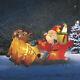 8-ft. Jolly Santa And Reindeer Pre Lit Sleigh Inflatable Gemmy Christmas Yard