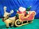 8' Gemmy Airblown Inflatable Animated Santa Claus In Sleigh With Reindeer