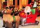 8 Ft Wide Inflatable Santa On Sleigh And Reindeer. Bnib, Never Used Christmas
